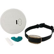 Underground pet products: Pawz Away components of the system: collar, transmitter