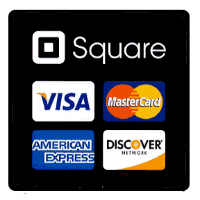Icons of Major Credit Cards Accepted Via Square for Invisible Dog Fence Installations